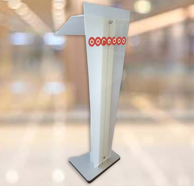 Display Stand Ooredoo White